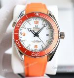 Swiss OMEGA Seamaster Planet Ocean 600m Citizen Watch Orange Ceramic Bezel 43.5 White Dial